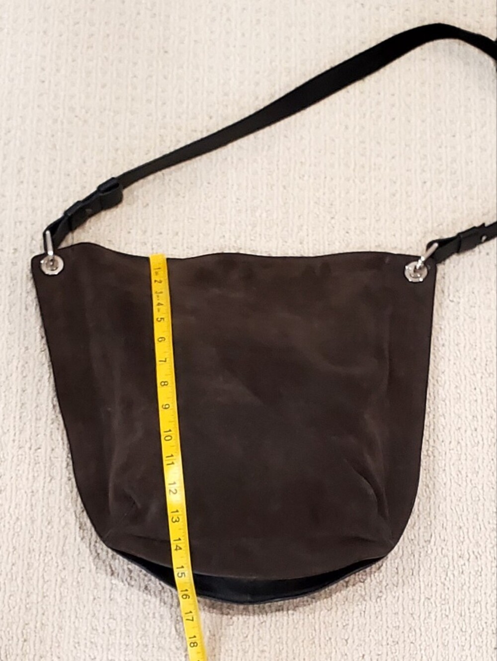 Proenza Schouler Chocolate Suede Convertible Soft Sided Smart Crossbody Bag - Picture 15 of 15